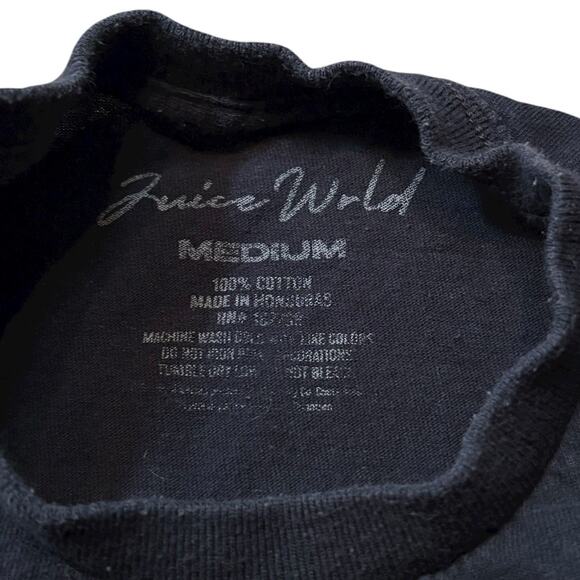 Juice Wrld T Shirt Medium Black 999 Club Kanji Turn A Negative Into A Positive - Picture 3 of 4